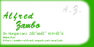 alfred zambo business card